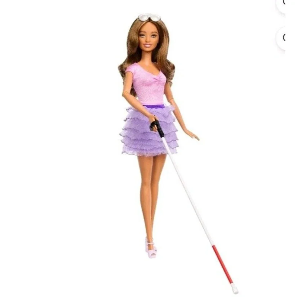 LOT 2 Barbie Sets - Fashionistas #228 Doll‎ Blind w/Cane + Pet Boutique 4 Pets